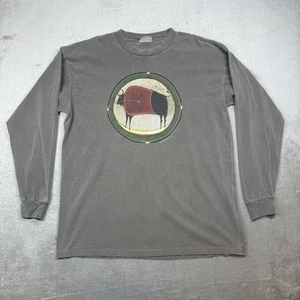 Vintage Rob McClellan Shirt Men’s XL Grey Crew Long Sleeve Native American Art - Picture 1 of 8