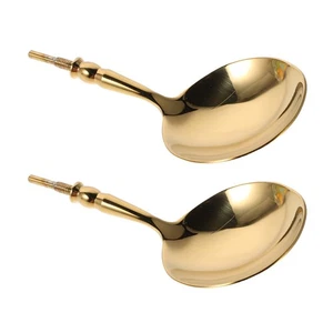  2 Pcs Stainless Steel Round Spoon Head Kitchen Utensil Cooking Component - Picture 1 of 12