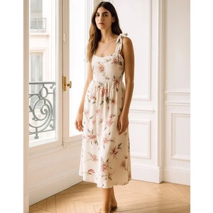 Vestido midi floral marfil Yumi Kim Blair talla XS boda boho - Imagen 1 de 13