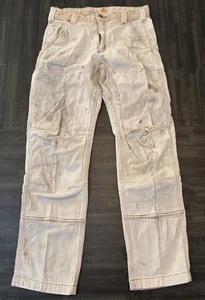 Carhartt Double Knee Pants Beige Khaki Herren Größe 30X30 Perfectly Distressed - Bild 1 von 17