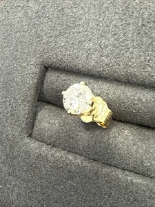 💎SINGLE 14K WHITE GOLD GENUINE & NATURAL .35 CT. DIAMOND  EARRING (3050) - Picture 1 of 10