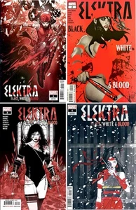 Elektra Black White & Blood #1-4 Complete Set 2022 (4 Comic Lot) Marvel Comics - Picture 1 of 9