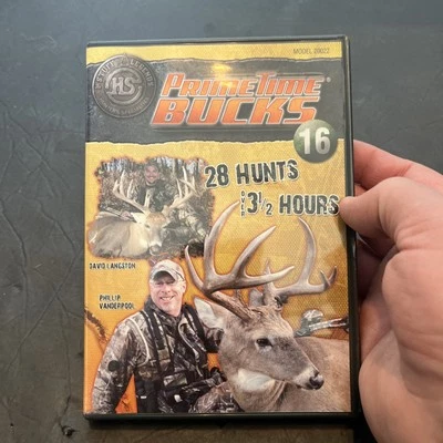 HUNTER'S SPECIALTIES PRIMETIME BUCKS 16 DVD 3 1/2+ HOURS 28 HUNTS PRE OWNED Foto 1 de 4