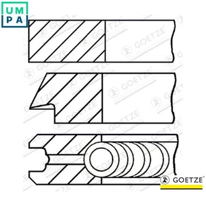 4x PISTON RING KIT 08-124000-00 STD FOR 199A5.000 AR37101 188A2.000 1.9L 4cyl - Picture 1 of 9