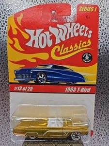 Hot Wheels Classics Series 1 - 1963 T-BIRD #13 OF 25 Spectraflame Gold - Picture 1 of 1