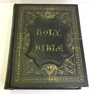 Holy Bible 1895 King James Version Self-Pronouncing John Fritsch Allentown PA - Picture 1 of 19