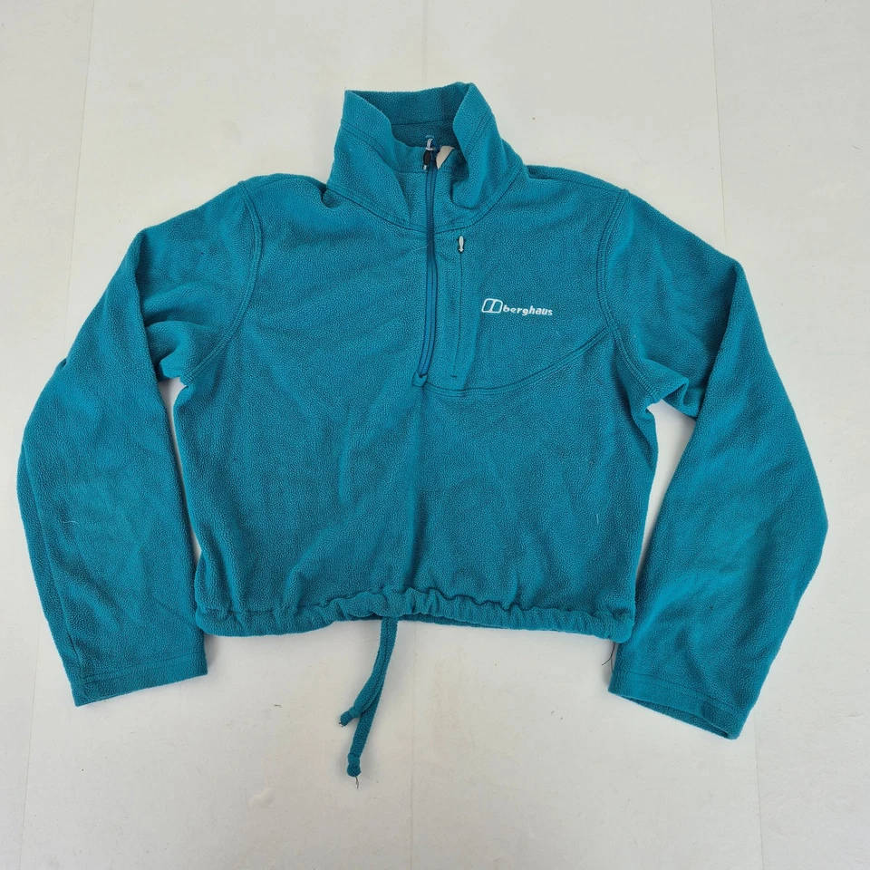 Jersey BERGHAUS polar 12 azul para mujer exterior senderismo recortado 1/4 cremallera Foto 1 de 4