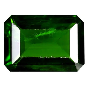 0.86 ct  Octagon Cut (7 x 5 mm) Unheated / Untreated Green Chrome Diopside - Picture 1 of 1