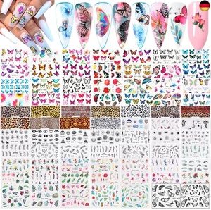 Rosymormor 78 Blatt Nagelaufkleber, Wassertransfer-DIY-Nagelaufkleber, - Bild 1 von 9