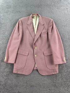 Vintage Stafford Sport Coat 44 R Pink Wool Polyester Premium Holiday Pastel - Picture 1 of 14