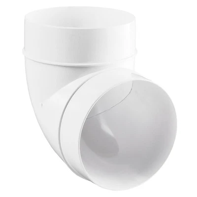 EASY ACT GMBH Curva in PVC 90° per tubi tondi 125 mm curva tubo angolo ventilazione ginocchiera scarico aria