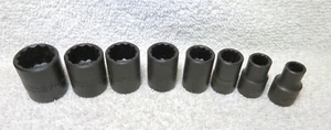 Set of 8 Proto 3/8" Drive Socket 12 point Black Oxide USA - Bild 1 von 7