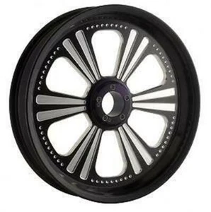 NEW REVTECH DOMINATOR BLACK WHEEL17 X 6.25 CUSTOM HARLEY TOURING SOFTAIL XL - Picture 1 of 1