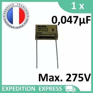 1 condensateur RIFA PME 271 M X2 0,047µF 0.047µF 47nF 47n 275V SH 250V - Imagen 1 de 5