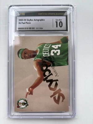2003 Paul Pierce HOF SkyBox Autographics CSG 10 - Image 1 of 3