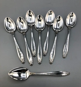 Prelude by International Sterling Silver set of 8 Demitasse Spoons 4.25" - Picture 1 of 3