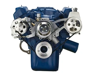 Ford 351 Cleveland Serpentine System Power Steering Alternator 351C 8 Rib - Picture 1 of 4