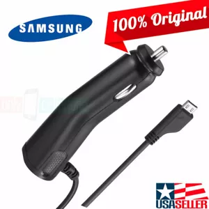 NEW OEM Samsung Micro-USB Coiled Car Charger for Galaxy S/S2/S3/S4/S6/S7 - Picture 1 of 8