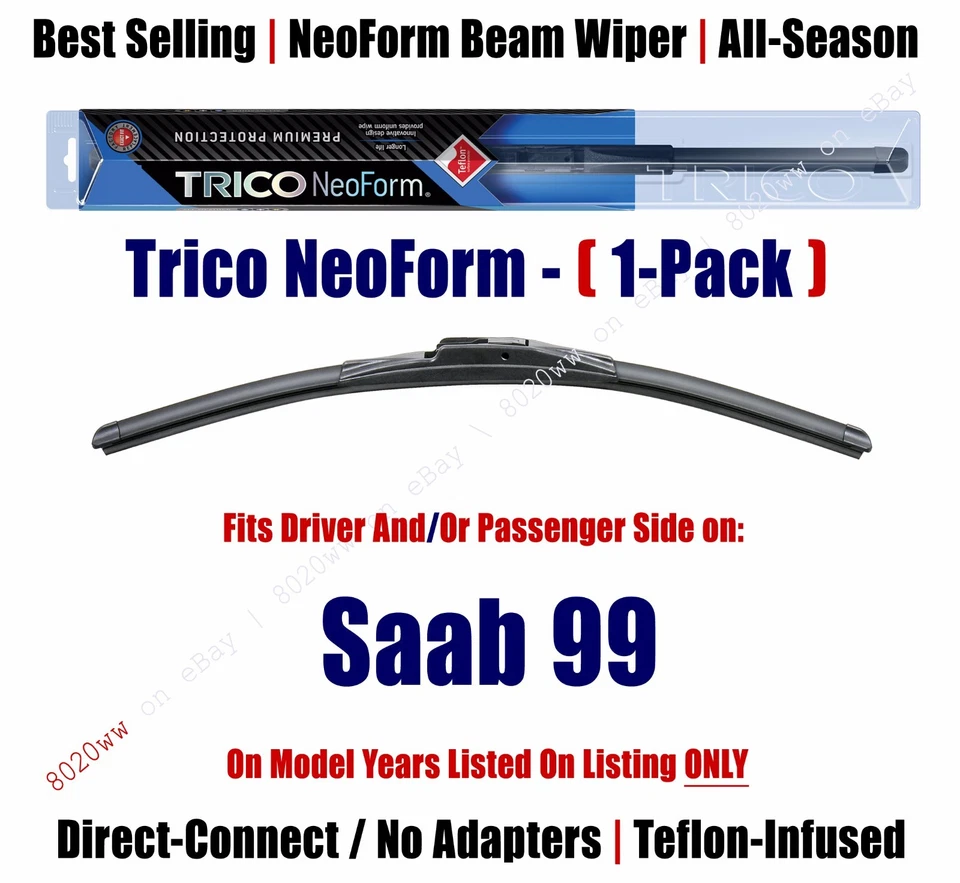 (Cantidad 1) Escobilla limpiaparabrisas Super Premium NeoForm se adapta a Saab 99 16140 1970-1980 Foto 1 de 1