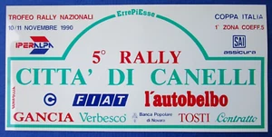 MAXI TARGA PVC "5° RALLY CITTA' DI CANELLI - TRN COPPA ITALIA 1^ ZONA" - 1990 - Imagen 1 de 1
