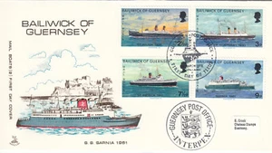 Mail Boats INTERPEX GB Guernsey Mercury FDC 1973 (142759) - Picture 1 of 2