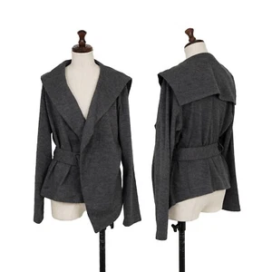 COMME des GARCONS Belted Sailor Collar Knit Jacket Size M(K-123120) Women's Used - Picture 1 of 11