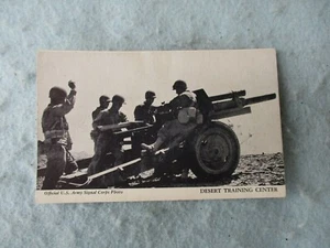 WWII US Army Photo Card Artillerymen 75mm Training Desert Warfare Center WW2 - Picture 1 of 5