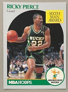 1990 NBA HOOPS RICKY PIERCE Milwaukee Bucks ROOKIE CARD #179 - Picture 1 of 2