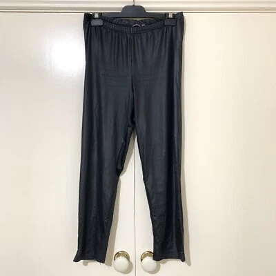 Boohoo Mujer Talla 16 EE. UU. 12 Negro Scrunch Bum Leggings Gimnasio Pantalones Ropa Activa Foto 1 de 4