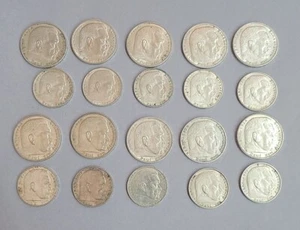 2 & 5 Mark 1936-1939 GERMANY 3rd Reich Ag 20 Coin lot Xf/AU - Picture 1 of 2