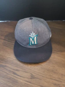 Seattle Mariners Nike True Baseball Cap Gray w/Black  Snapback Baseball Hat OSFM - Picture 1 of 9
