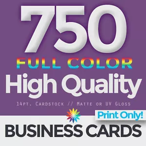 750 tarjetas de visita a todo color en ambos lados SOLO IMPRESIÓN Y ENVÍO GRATUITO - Imagen 1 de 2