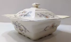 Vtg 1931 Papoco Casserole Dish with Lid Floral Yellow Rare - Picture 1 of 12