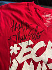 Marc Ecko T Shirt Unltd Autographed New W Tags Red Mint Large V Neck To Hamid