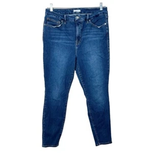 Good American Women’s Good Legs High Rise Blue Denim Skinny Jeans Size 16 - Picture 1 of 9