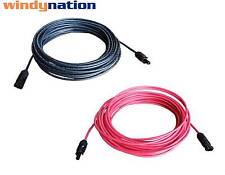 Paire de câble de panneau solaire 8 AWG 8 calibre 8 noir + rouge avec connecteurs solaires