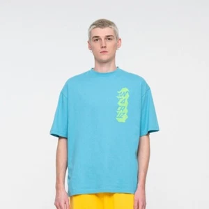 Santa Cruz T-Shirt Stacked Strip Reverse SKATE T-Shirt Blue L STREET WEAR RAD Zg - Picture 1 of 8
