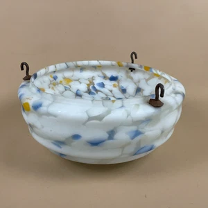 Lámpara de techo de vidrio antigua pantalla azul colgante vitral Tiffany - Imagen 1 de 10