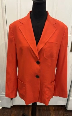 复古 Rene Lezard 羊绒混纺女式西装外套,带挑选缝线,尺寸 42 — 第 1/4 张图片