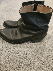 Botas Durango Para Hombre Cuero Negro Cremallera Lateral Bota Occidental TR820 Talla 9.5 EE (Anchas) - Imagen 1 de 19
