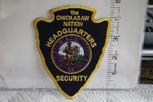 tribal indian police patch CHICKASAW NATION HEADQUARTERS SECURITY OKLAHOMA - Picture 1 of 1