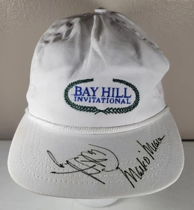 Mark O'Meara Curtis Strange PGA Tour Bay Hill Signed Autographed White Golf Hat - Picture 1 of 10