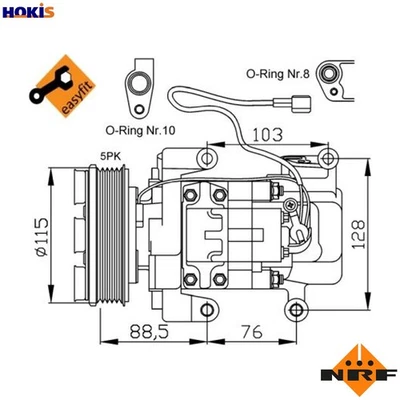 COMPRESSOR AIR CONDITIONING 32681 FOR MAZDA L823 1.8L LFF7/LFN8/LFN7/LF72 2.0L - Image 1 of 4