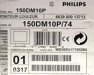 Teclado Monitor Color Inalámbrico PHILIPS MODELO 150DM10P DESXCAPE 15" 150DM SG3KB1 Foto 1 de 4