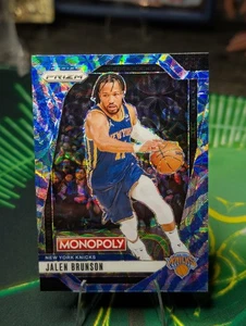 2024-25 Prizm Monopoly Jalen Brunson SSP Boardwalk Blue Tiger Stripe Team Color - Bild 1 von 10