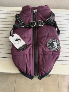 Yuzh Winter lila Hundemantel mit Geschirr Gr. Medium Neu mit Etikett  - Bild 1 von 3