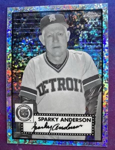 Sparky Anderson Topps 2021 cromo aniversario blanco y negro mini diamante #625 - Imagen 1 de 2