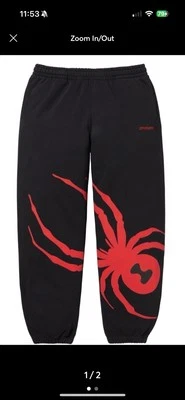 Pantalones deportivos Supreme X Spyder negros para hombre L Foto 1 de 4