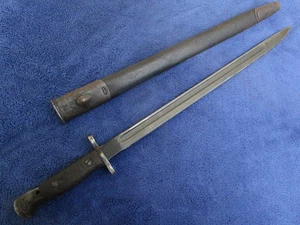 ORIGINAL WW1 M1907 SMLE BRITISH BAYONET AND SCABBARD MADE BY SANDERSON IN 1917 - Bild 1 von 16