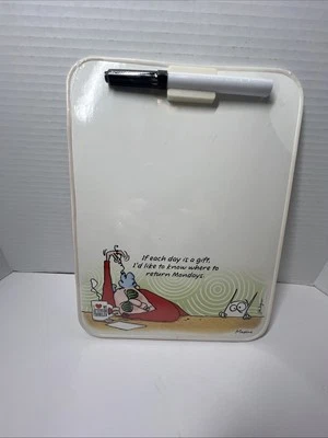 Vintage 80s Maxine Dry Erase Memo Board New Hallmark Mondays Office Kitchen - Image 1 of 2